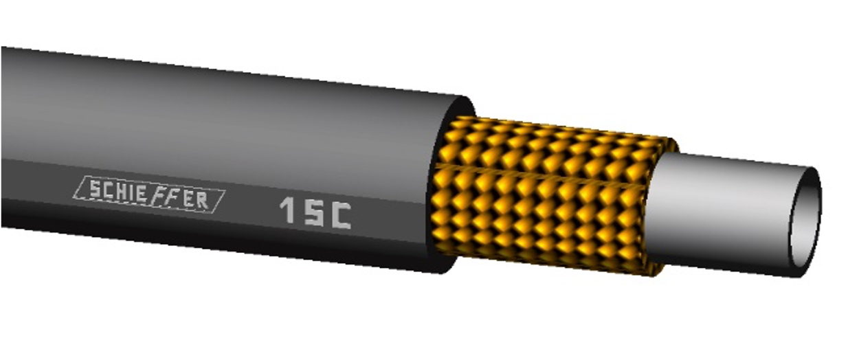 Kompakt-Hydraulik-Schlauch 1 SC - EN 857 mit 1 Drahtgeflechteinlage